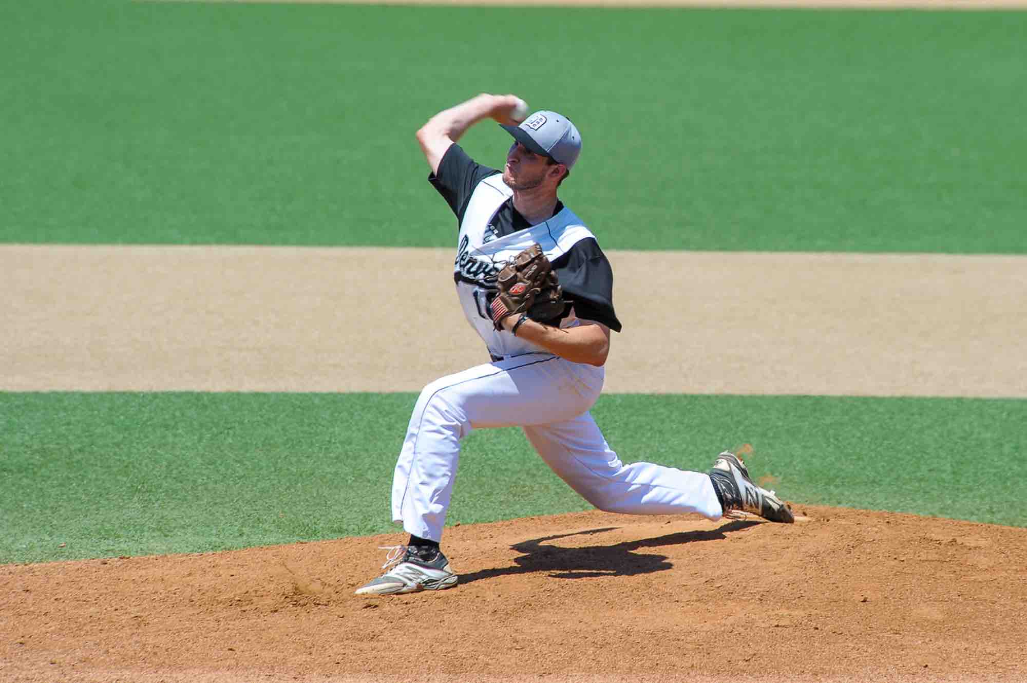 Mark playing baseball