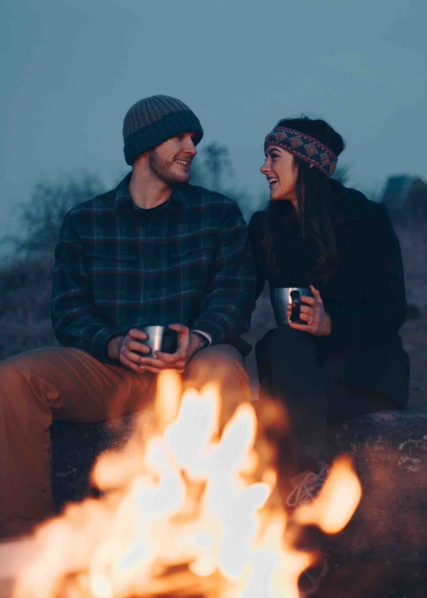 Portrait of Mark and his wife outdoors